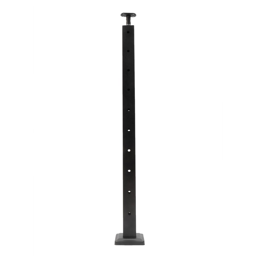 Cable Railing Post 36"x2"x2" Deck Railing Horizontal Drilling Angle Black