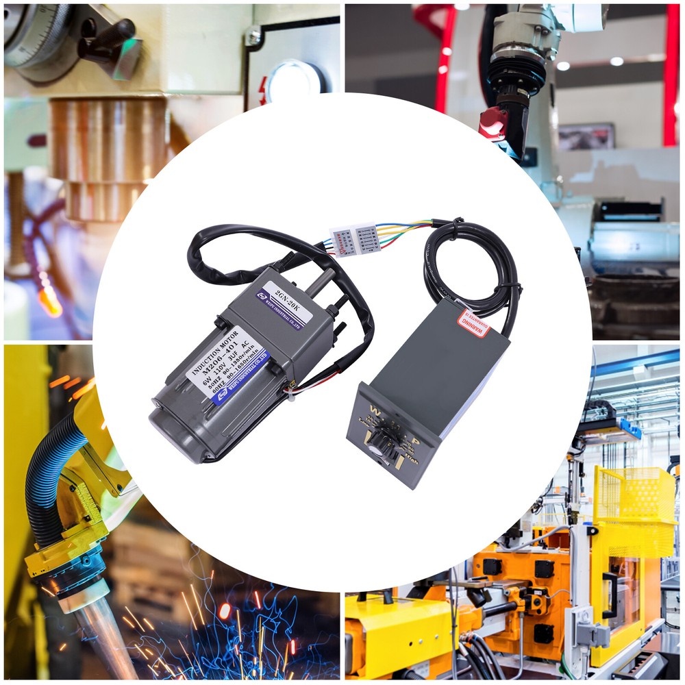 110V Adjustable Speed Gear Motor with Speed Controller and Low Noise