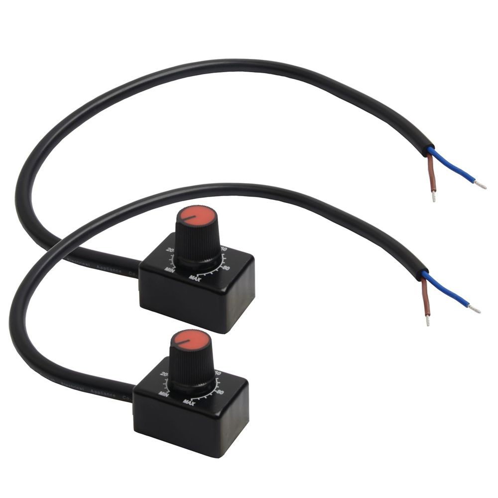 2x DC 0/1-10V Knob LED Dimmer Mini Controller Rotary Switch For Light Lamp C609