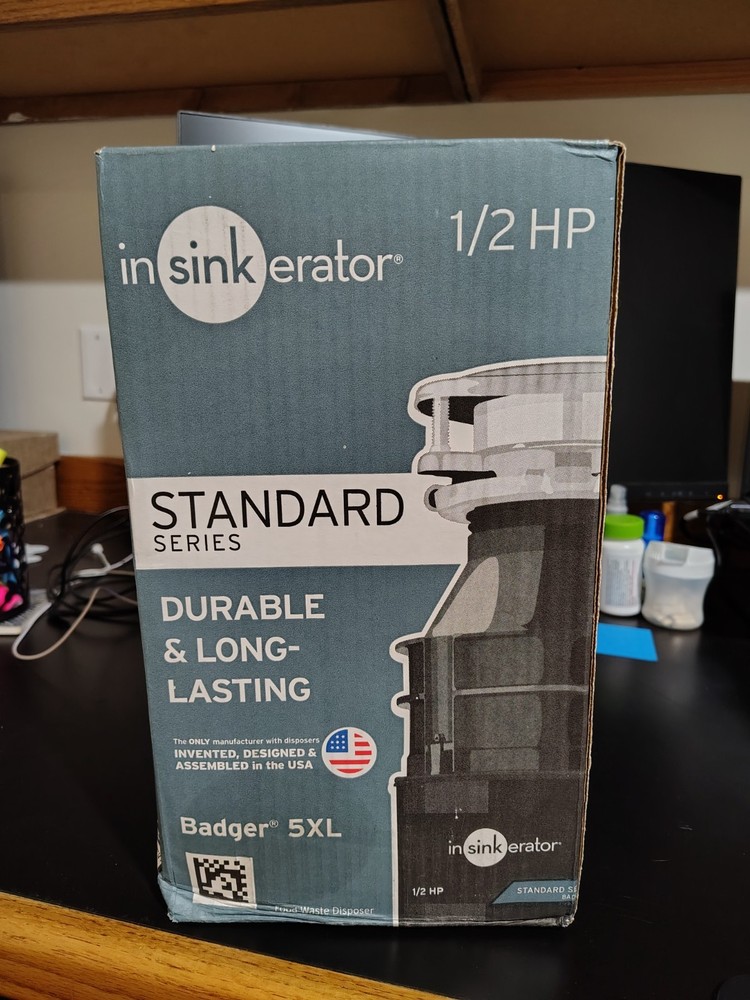 BRAND NEW: InSinkErator Badger 5 1/2HP Garbage Disposal. Compare to Lowe's $150!