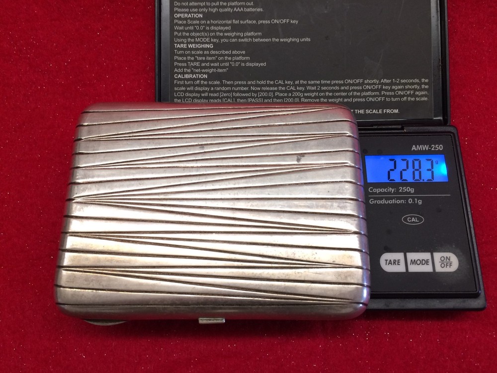 ANTIQUE RUSSIAN STERLING SILVER CIGARETTE CASE - 228 GRAM