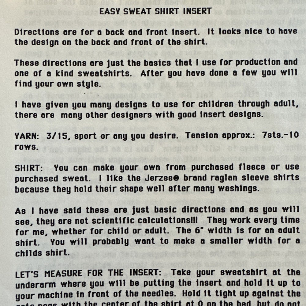 Insert Fun - 1992 Machine Knitting OOP Book By Lezley Grzegorczyk