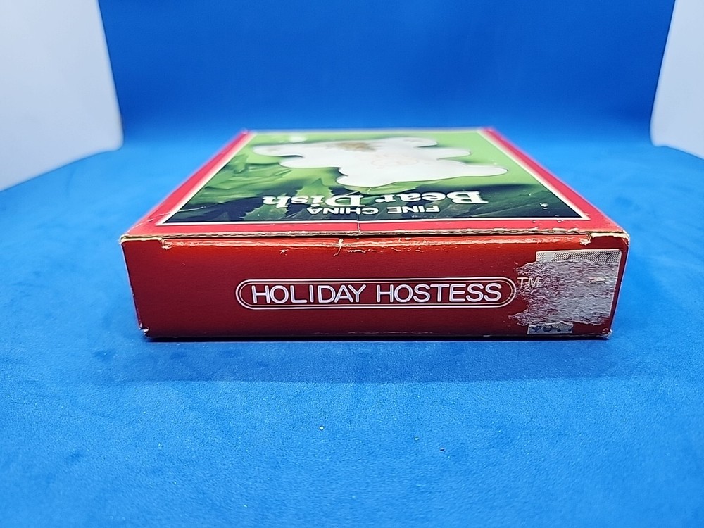 Holiday Hostess Bear Dish 6" W/ Original Box #HH-27