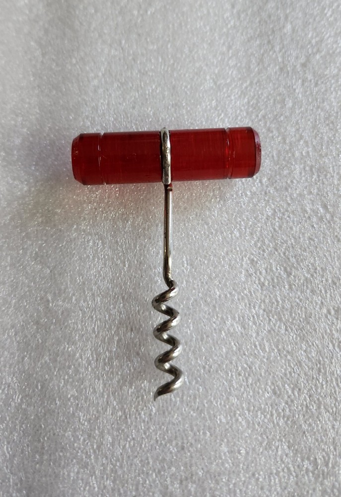 Vintage Red Handled Corkscrew