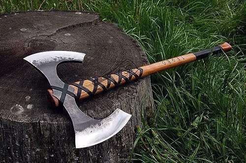 Double Head Berserker Axe Two Hand Axe Broad Axe Double Edged Battle Axe