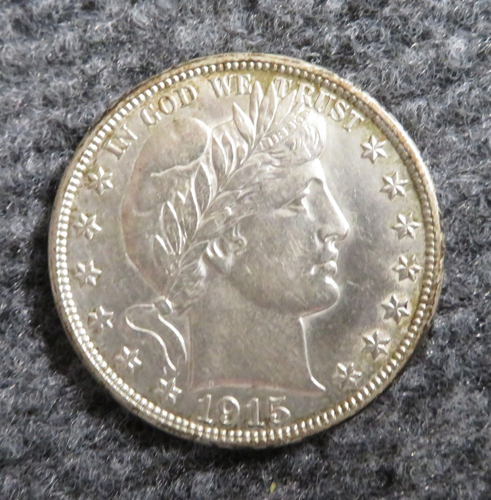 1915 D - Barber Half Dollar - Very Choice AU