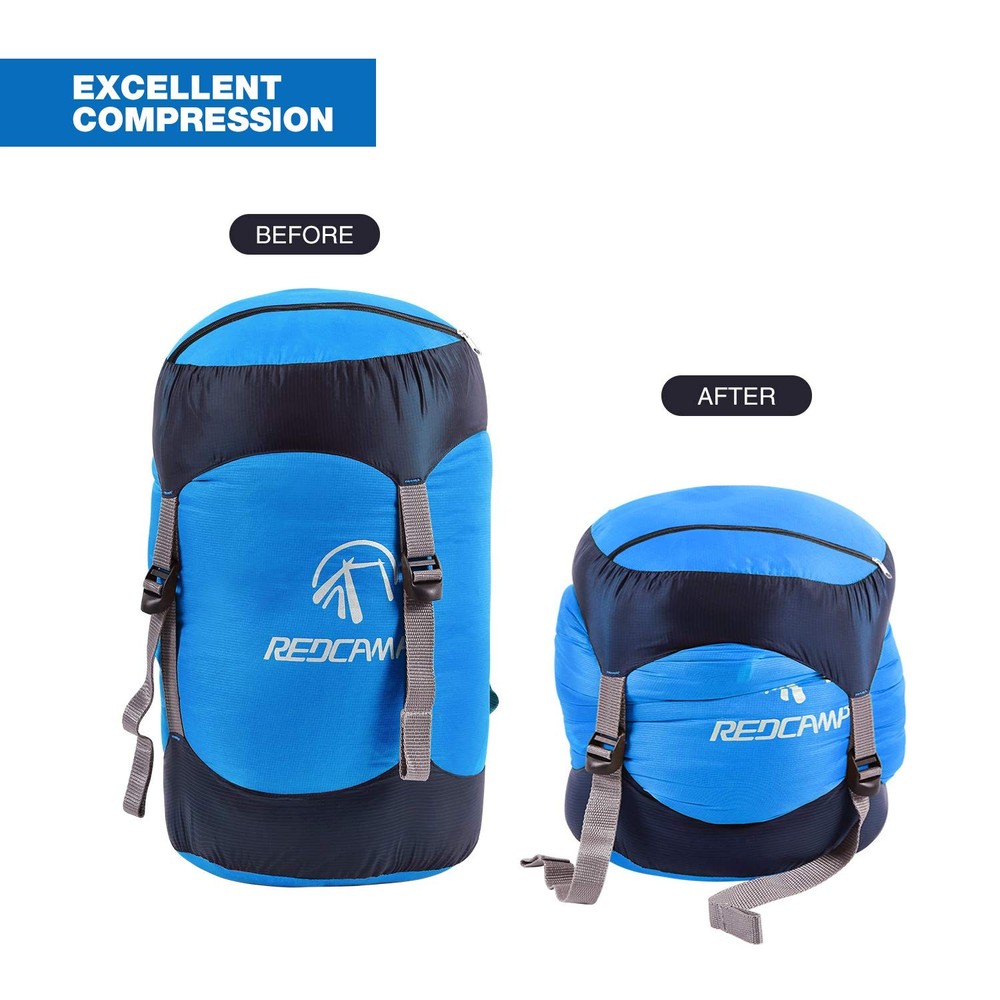 Redcamp Nylon Compression Stuff Sack, Lightweight Sleeping Bag Compres