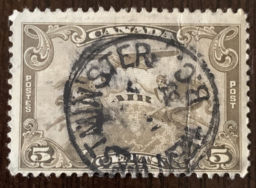 CANADA 5C AIRMAIL STAMP WITH WESTMINSTER B.C. SON CANCEL