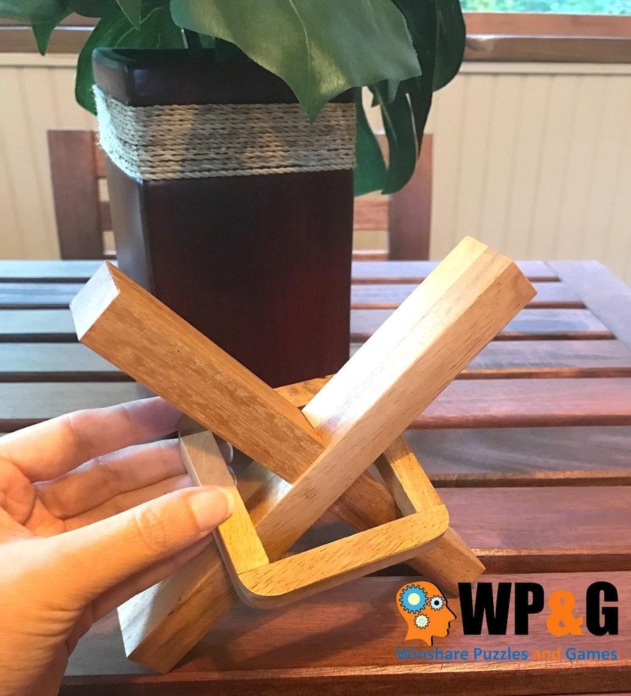 Crazy X - Brain Teaser Wooden Puzzle
