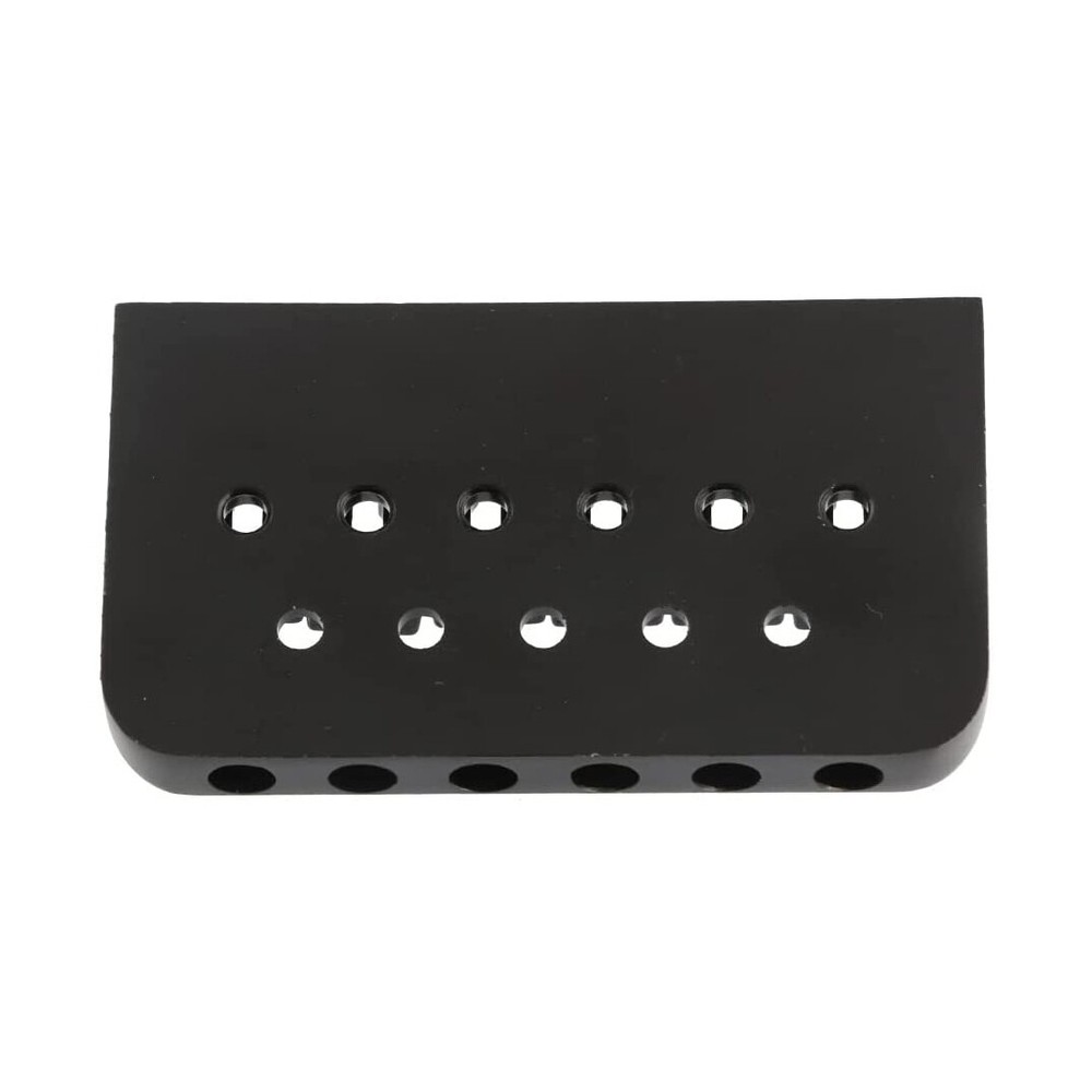 Metal 6 Strings Fixed Hardtail Electric Guitar Bridge with Roller Saddle Black