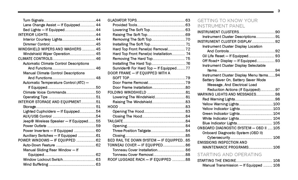 2025 Jeep Gladiator Owners Manual User Guide
