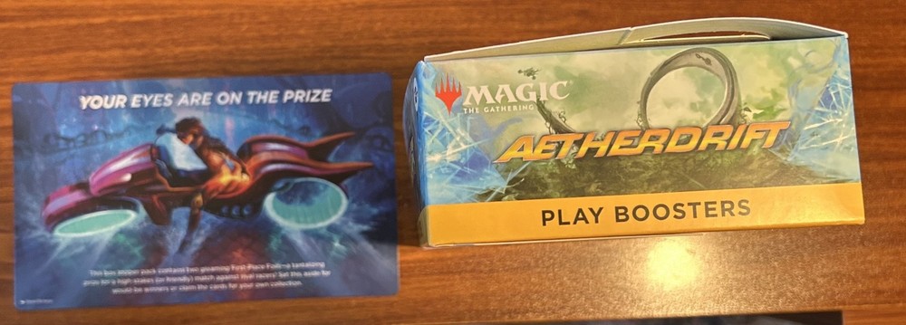 2025 MTG Magic the Gathering Aetherdrift EMPTY Box & Box Topper Info Card Used
