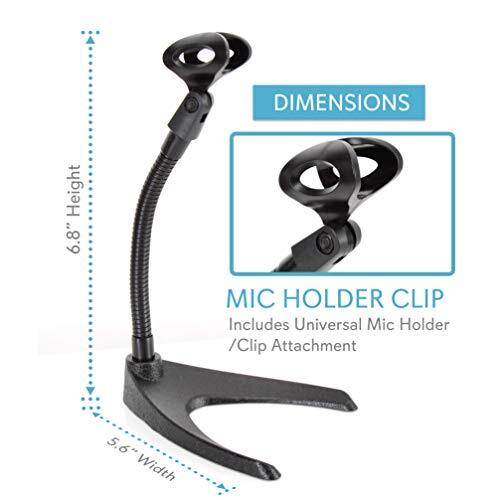 Universal Desktop Microphone Stand Adjustable Tabletop Mic Holder for Table Desk