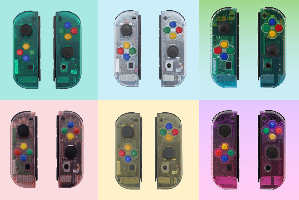 Clear Housing Shell Buttons Replacement For Nintendo Switch Joy Con Controller