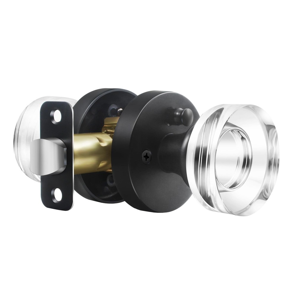 Matte Black Door Knob Privacy Door Knobs Glass Door Knobs Interior, Vintage R...
