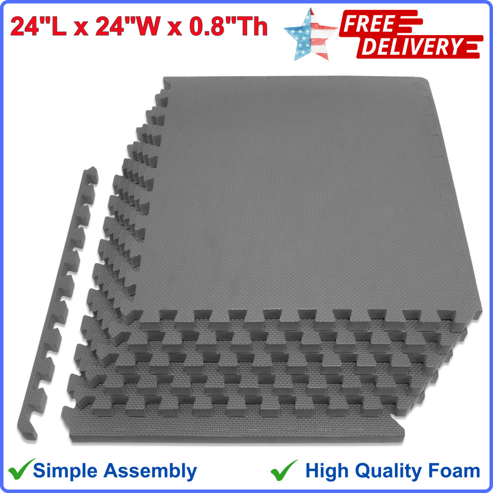 ProsourceFit Extra Thick Puzzle Exercise Mat 3/4", EVA Foam Interlocking Tiles