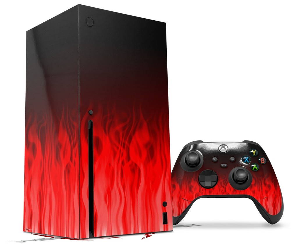 Skin Set for XBOX Series X Fire Red