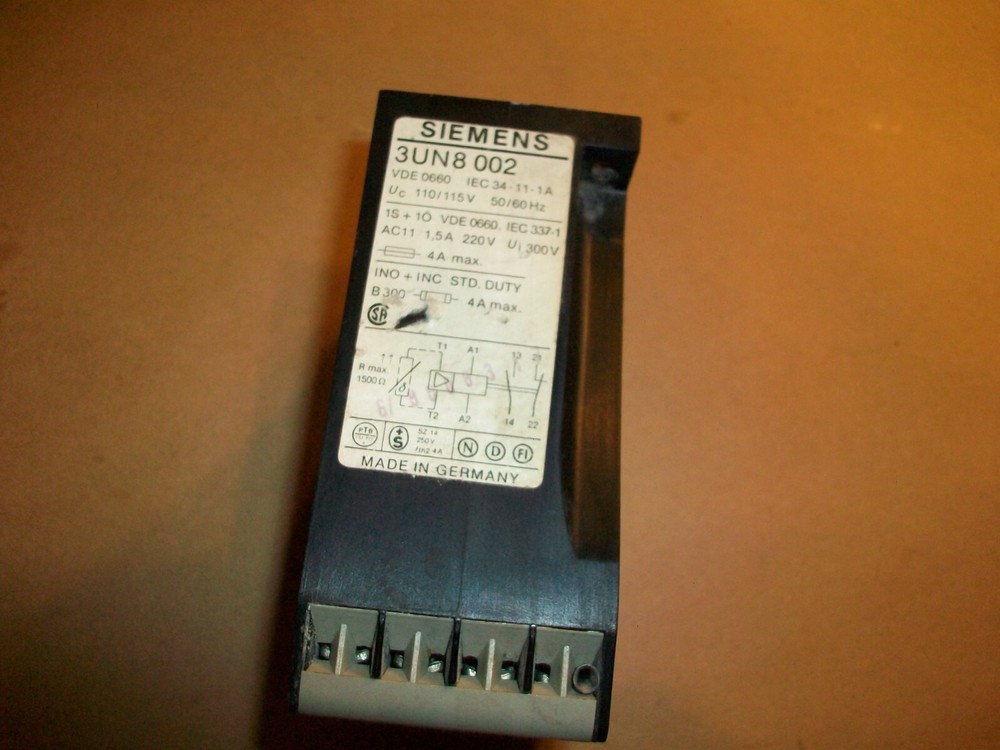Siemens Overload Relay 3UN8 002 USED