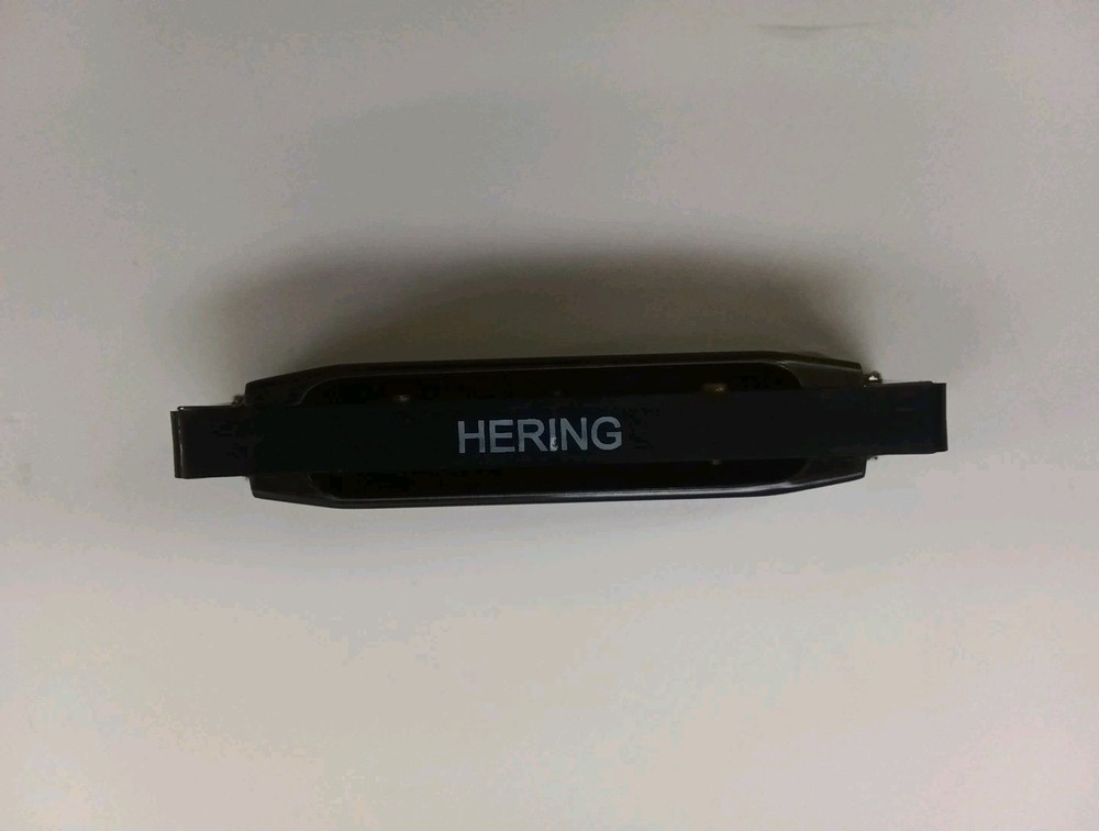Hering Black Blues 10-Hole Harmonica Brazil Made Black Bb
