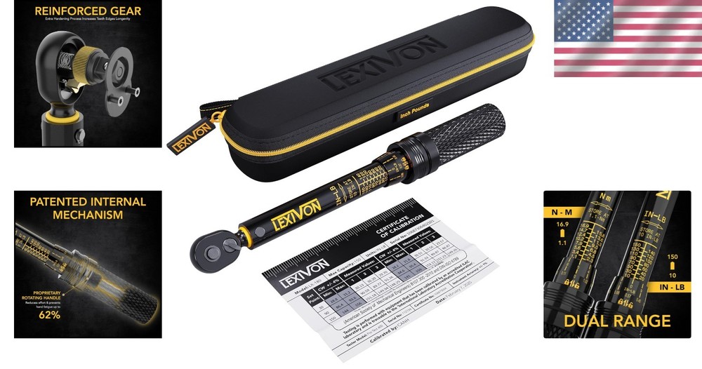 Compact 1/4-Inch Torque Wrench 10-150 in-lb with Protective Storage Case