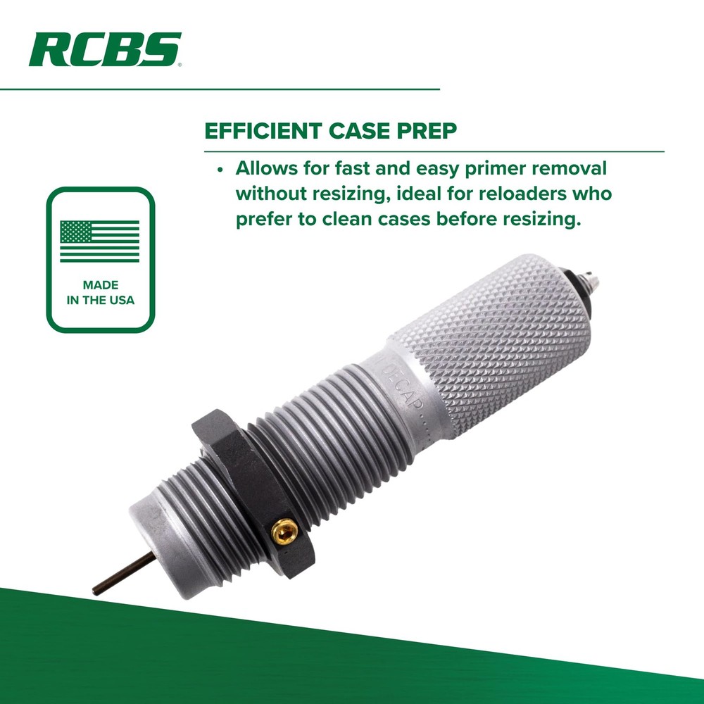 RCBS Decap Die .22-.25 Cal, Universal Decapping for Multi