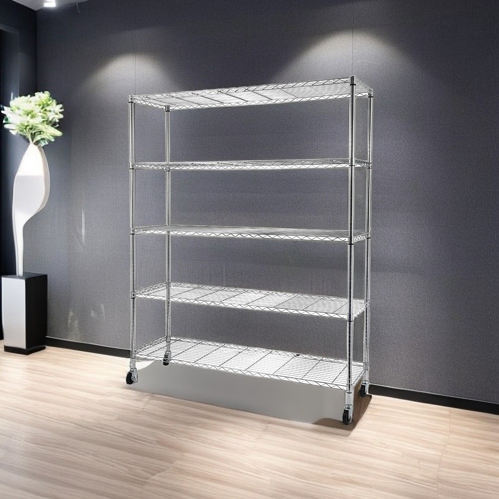 Practical Portable Storage Shelving, 5-Tier Storage Shelf, Storage Rack & Unit