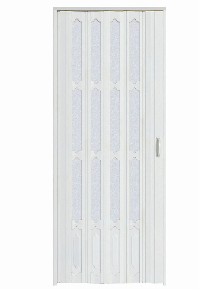 Frosted Acrylic Glass Fold Door with Installation Hardware,Handle and Lock