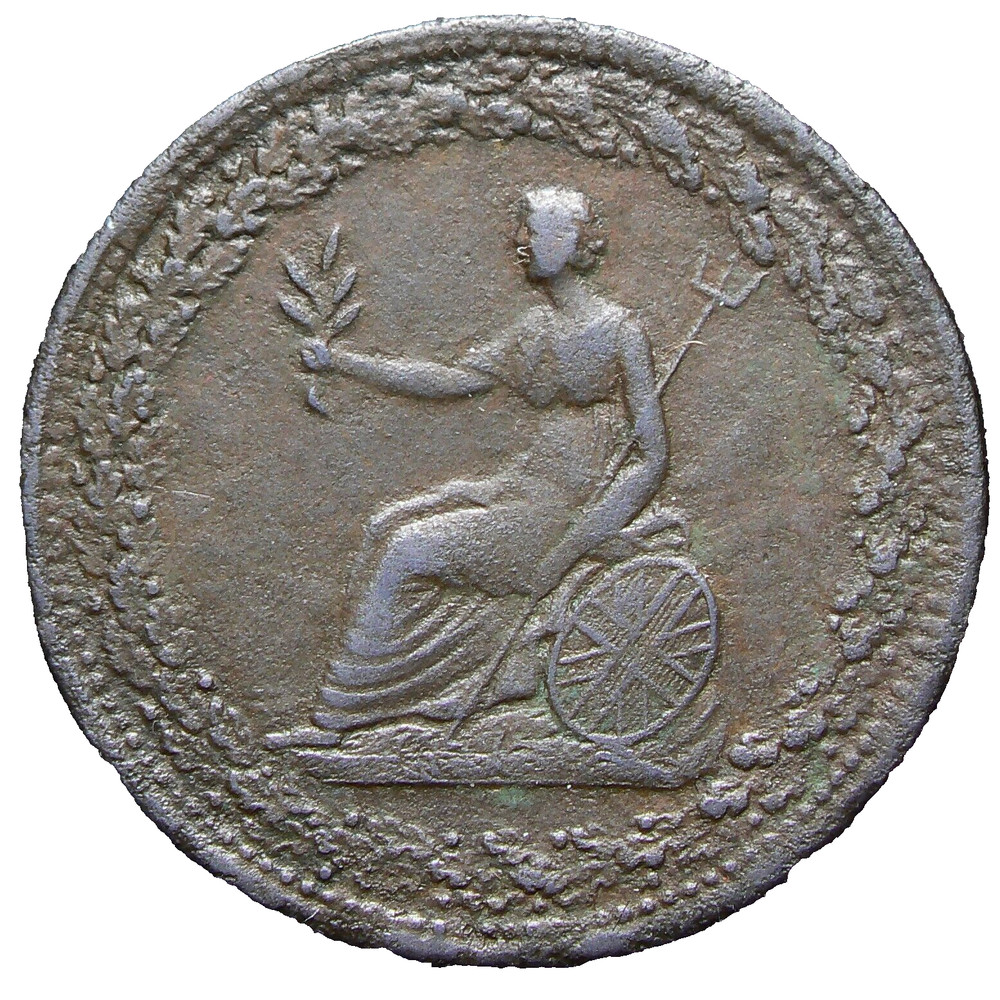 LC-54D2 1815 Lower Canada Spread Eagle Token Half Penny Clockwise #23076