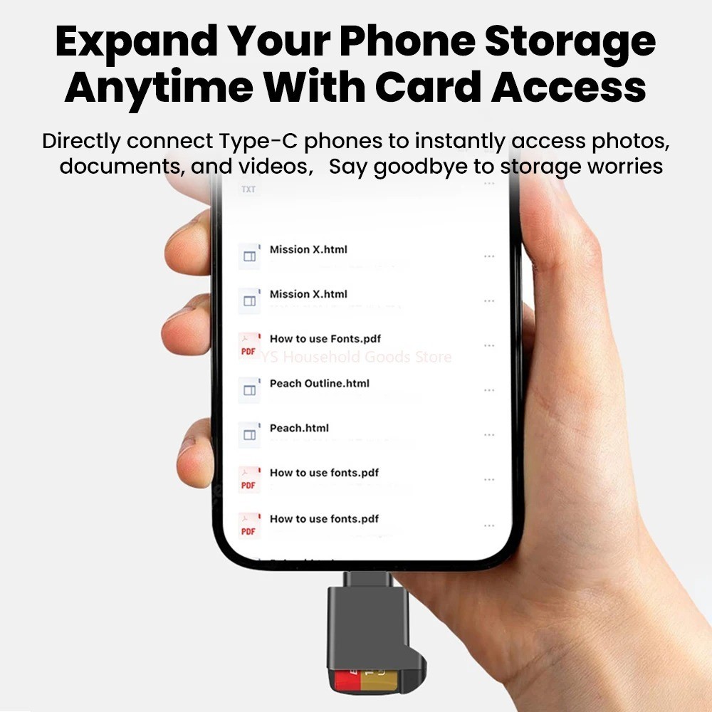 USB-C TF Card Reader Mini Micro SD Adapter Type-C 2.0 Memory Reader iPhone 15/16