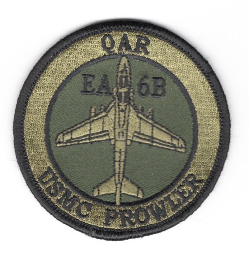 USMC Marine patch:  EA6B Prowler QAR - OD, 3"