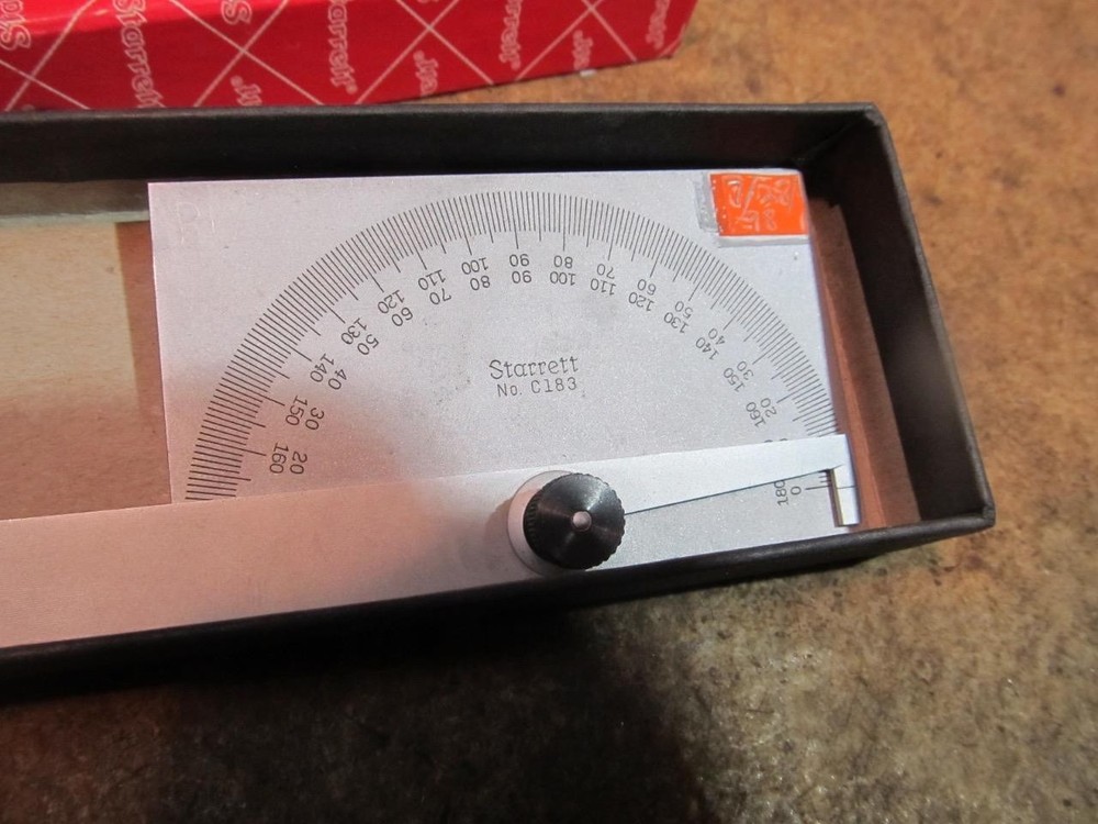 Starrett C183 Chrome Protractor