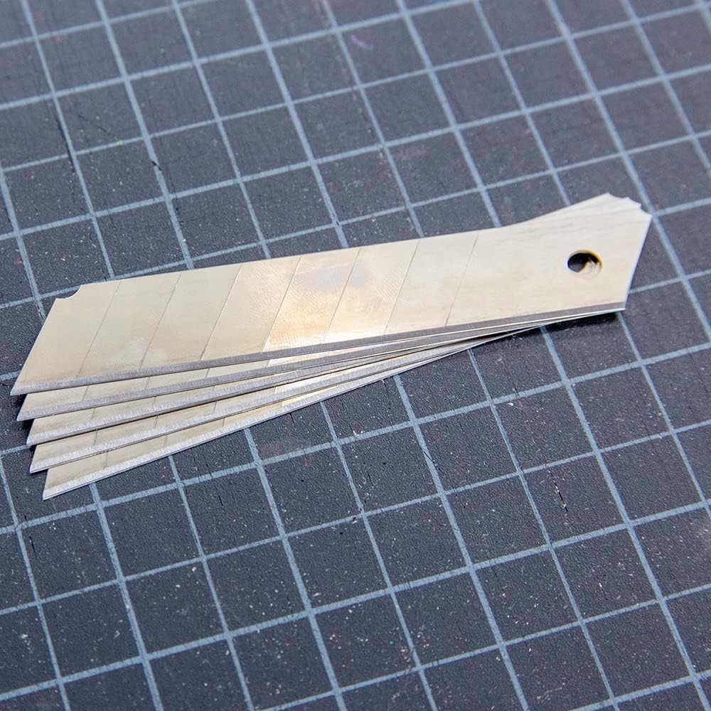 BAZIC 8-Count Replacement Blades for Utility Knives - Precision Cutting
