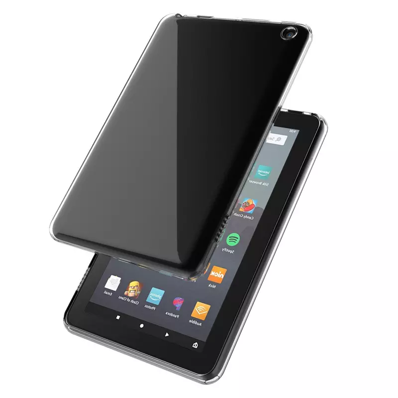 Heavy-Duty Clear TPU Shockproof Cover Case Guard Shield For Amazon Fire 7 (2022)