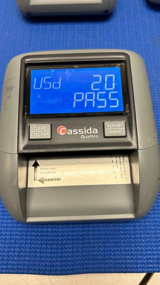 CASSIDA QUATTRO COUNTERFEIT BILL DETECTORS (QTY 9)