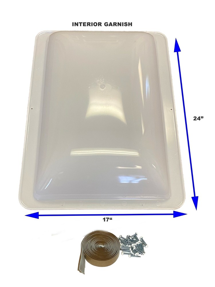 RV Skylight Interior Garnish 17" X 24" White Camper Skylight Motorhome/Camper