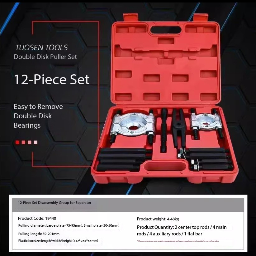 Double-Disc Puller for Motor Pulley Bearings Puller for Removing Half-Shafts
