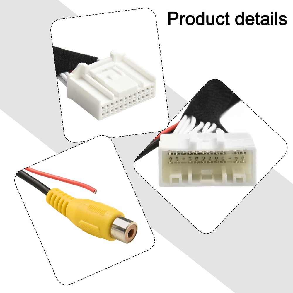 Practical Adapter Cable Adapter 24 Pin Brand New Camera Car Rear Plastic