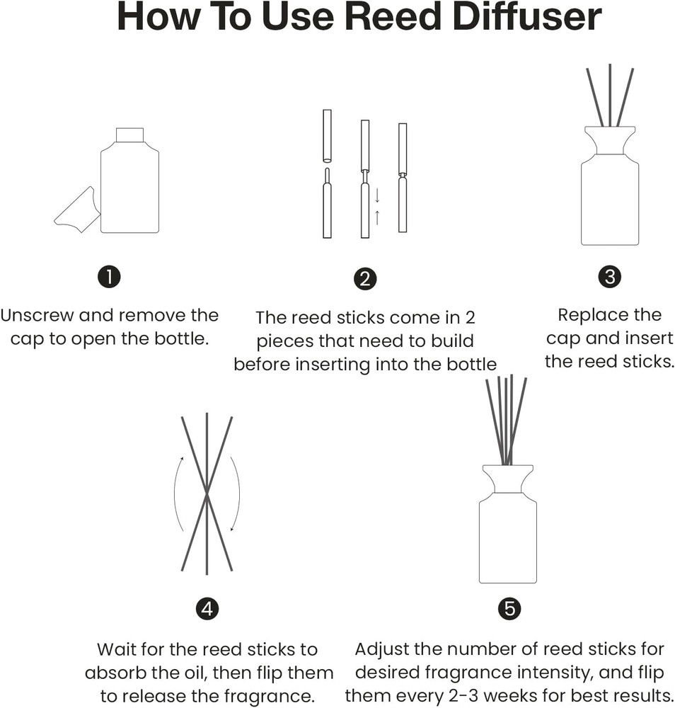 Reed Diffuser Set, 10.14 Fl Oz Large Reed Diffuser, Oud Wood Scented with Natura