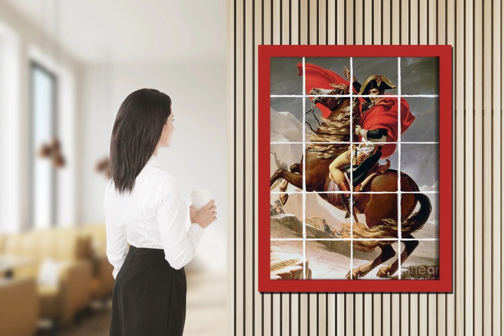 ceramic tile mural backsplash. Charles Russell Mexican Vaqueros Roping a Steer