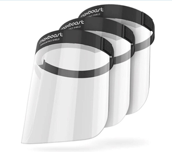 Maxboost Protective Face Shield - 3 Pack ( Size), DuraSlim Series Reusable Full