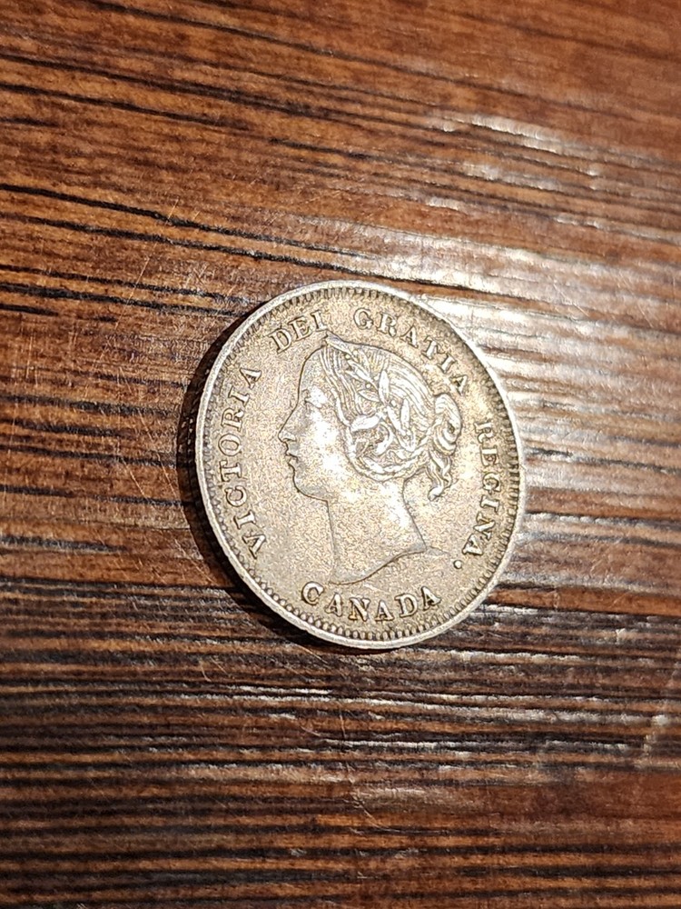 1901 Canada 5 Cents Silver Coin