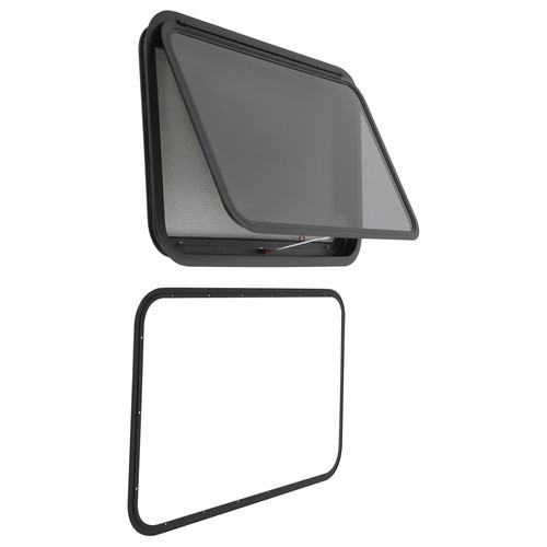 RV Window Push Out Glass Camper Exit Window Rectangular Venting Window 38-42mm