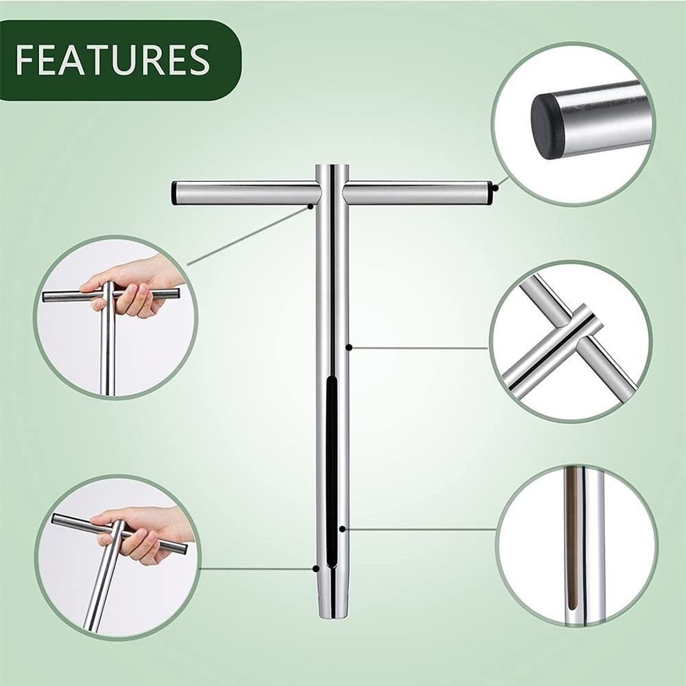 Soil Sample Probe 12 Inch with T Handle, Soil Sampler Tool, Soil Test