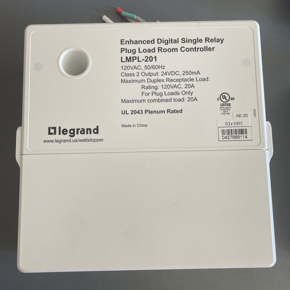 WattStopper Legrand LMPL-201 DLM Enhanced Plug Load Controller -