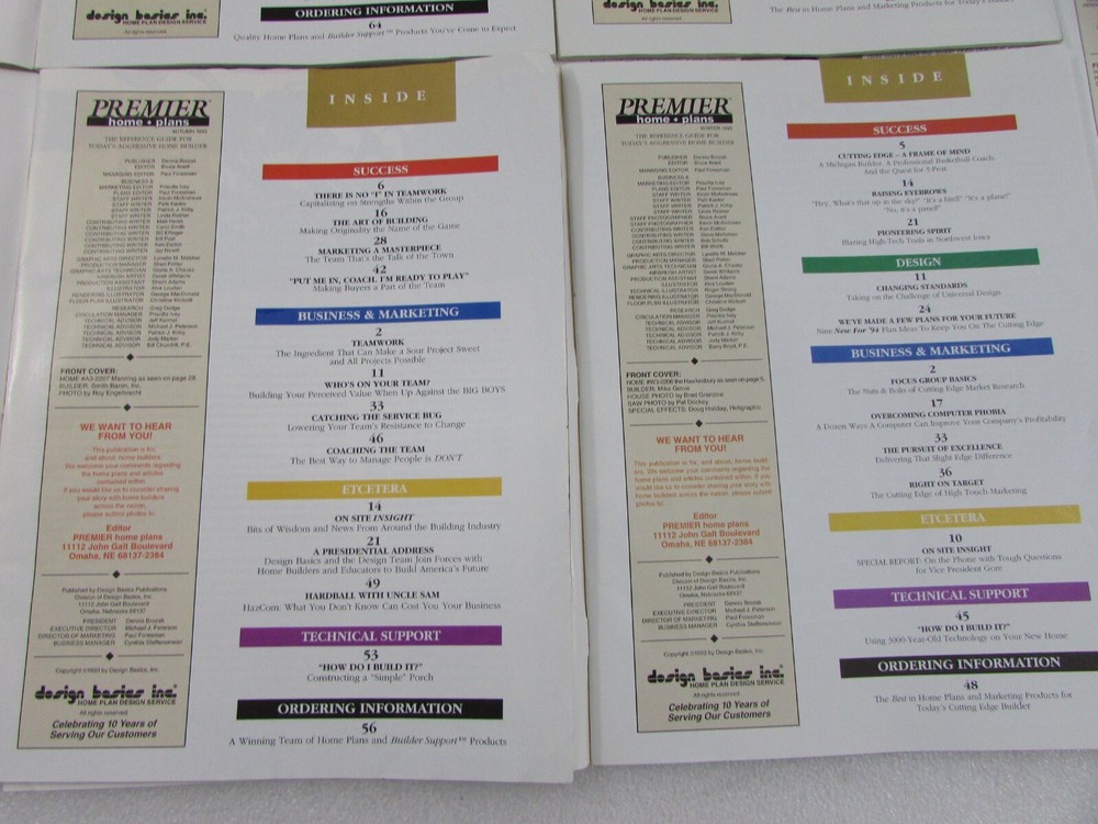 5 Premier Home Plans Catalog: Reference Guide for Today's Home Builder '93- '94