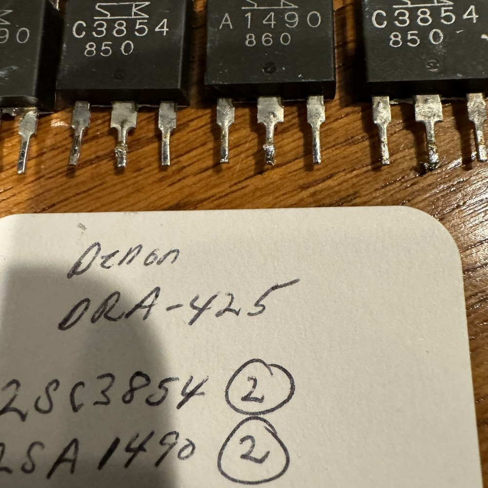 DENON DRA-425 ORIGINAL PULL AUDIO OUTPUT TRANSISTORS - 2SC3854 & 2SA1490