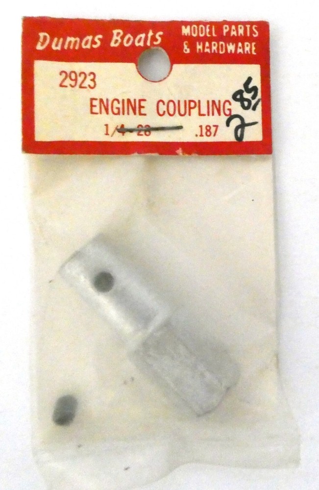 Dumas Boats Engine Coupling 1/4-28 .187 Dumas Part #2923