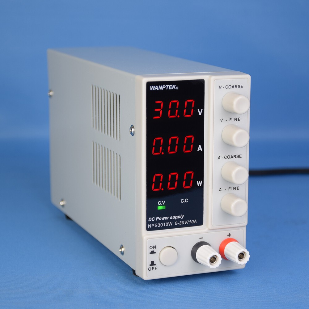 0-30V 0-10A Lab DC Power Supply Precision Digital Display Variable Three Window