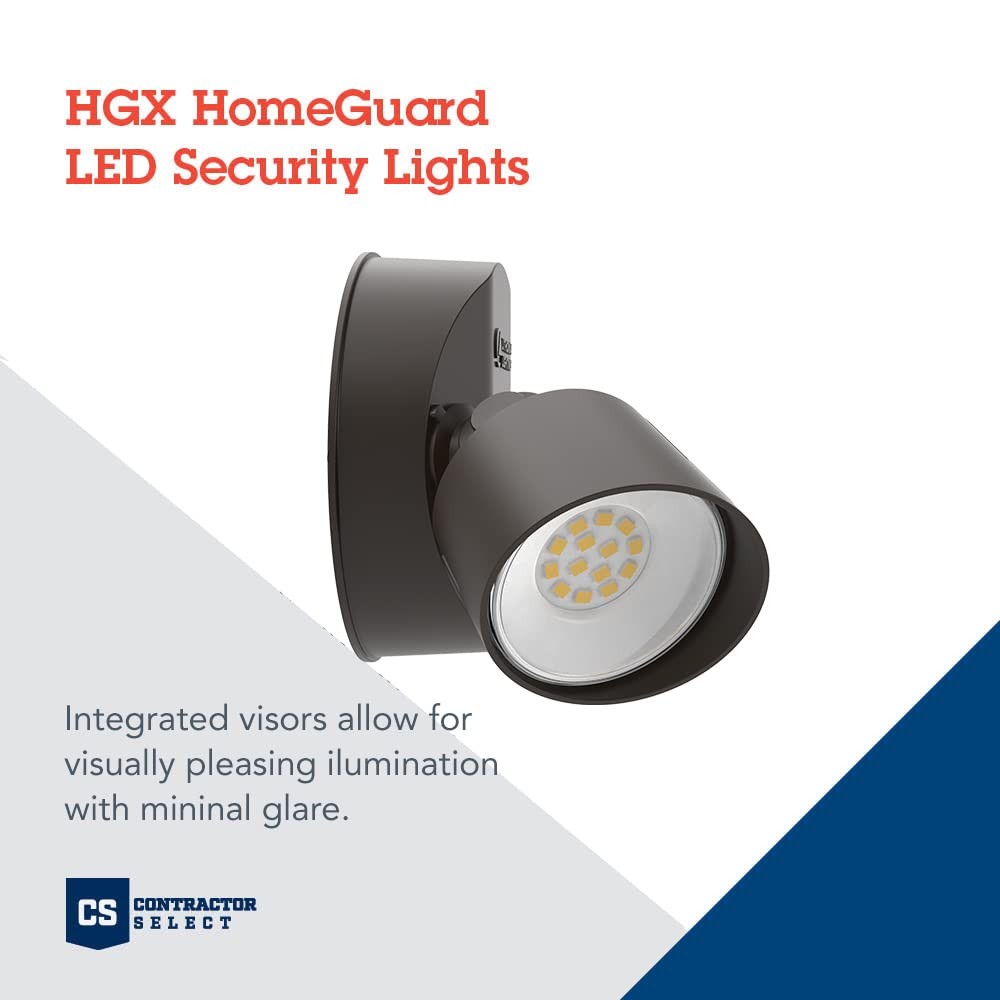 Lithonia Lighting HomeGuard 2-Light LED 2-Light, No Sensor, Dark Bronze