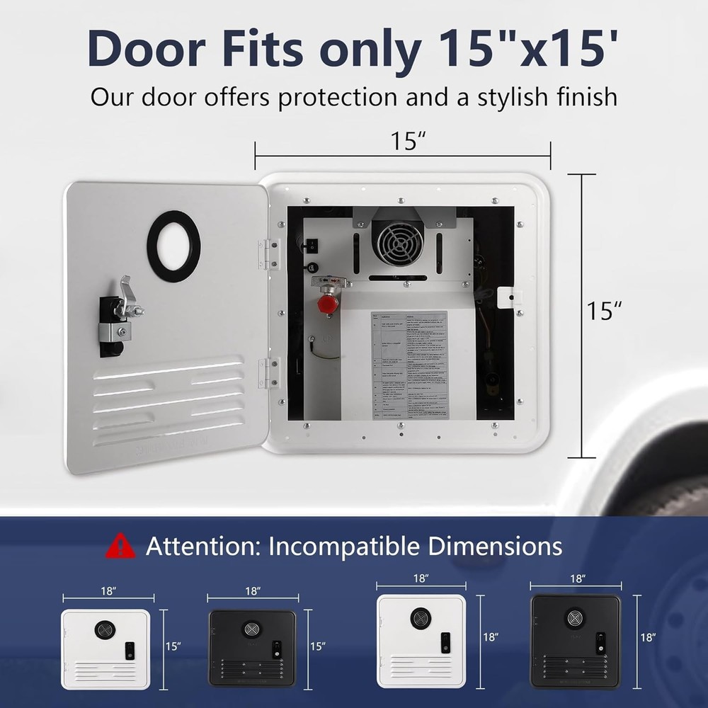 RV Tankless Water Heater Propane Gas 55000BTU w/ Wireless Controller Instant Hot